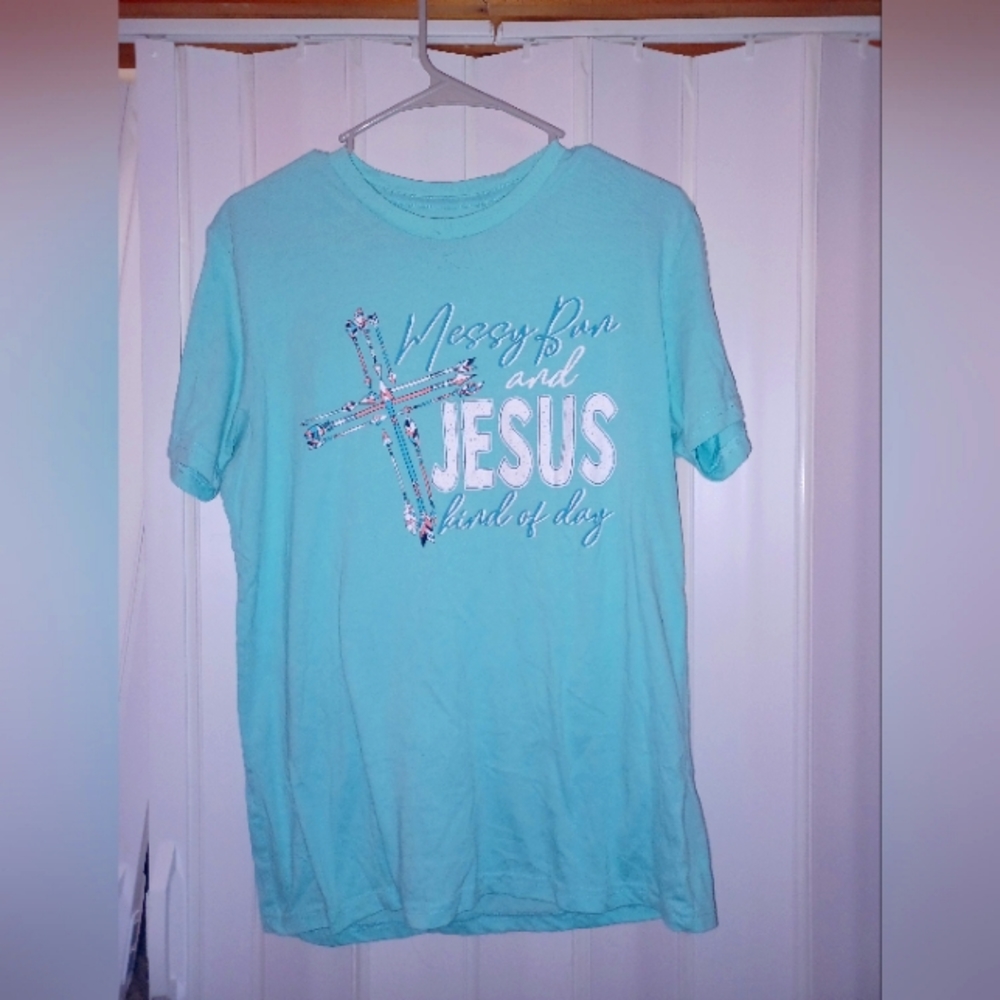 Messy Bun and Jesus Kind of Day Tee